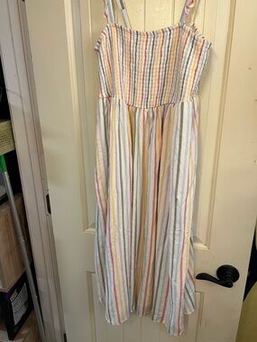 torrid Multicolor Striped Smocked Top